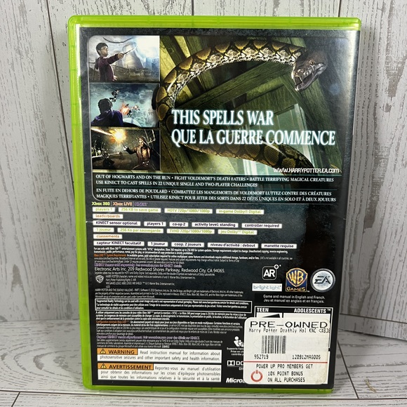 Warner Bros Video Game Xbox 360 Harry Potter Deathly Hallows Part 1 Adventure - Picture 2 of 3
